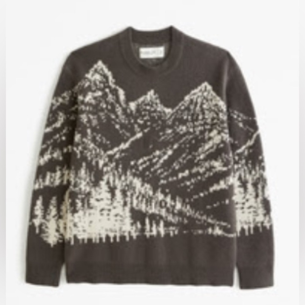 Men’s Abercrombie and Fitch marled crew sweater brand new, never worn with tags!